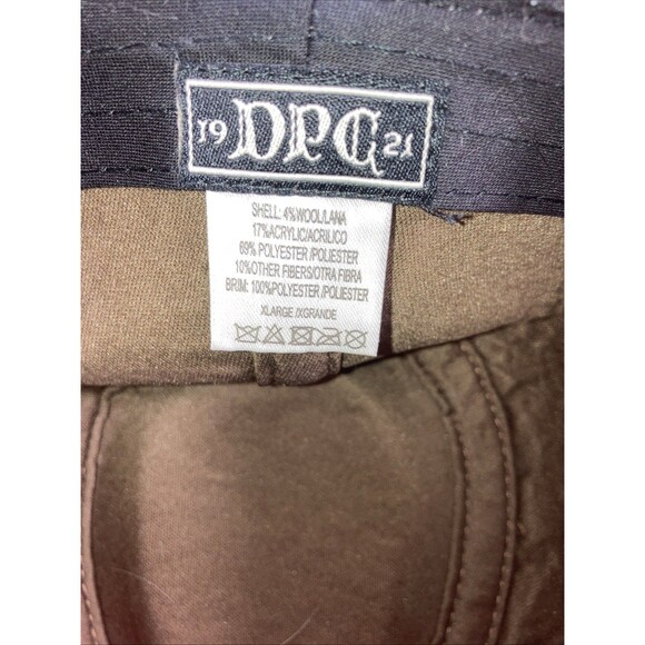 VTG Wool Tweed Herringbone Fedora Hat USA Made Wool English Brown X-Large - Picture 5 of 5